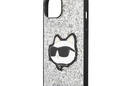 Karl Lagerfeld NFT Glitter Choupette Patch - Etui iPhone 14 Plus (srebrny) - zdjęcie 6