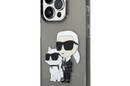 Karl Lagerfeld IML Glitter NFT Karl & Choupette - Etui iPhone 14 Pro (czarny) - zdjęcie 1