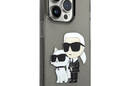 Karl Lagerfeld IML Glitter NFT Karl & Choupette - Etui iPhone 14 Pro (czarny) - zdjęcie 3