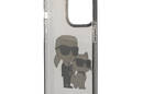 Karl Lagerfeld IML Glitter NFT Karl & Choupette - Etui iPhone 14 Pro (czarny) - zdjęcie 5