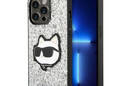 Karl Lagerfeld NFT Glitter Choupette Patch - Etui iPhone 14 Pro Max (srebrny) - zdjęcie 1