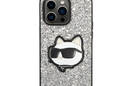 Karl Lagerfeld NFT Glitter Choupette Patch - Etui iPhone 14 Pro Max (srebrny) - zdjęcie 3