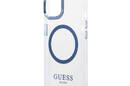 Guess Metal Outline Magsafe - Etui iPhone 14 Plus (przezroczysty / niebieski) - zdjęcie 6