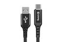 Crong Armor Link - Kabel 60W PD 3A USB-A do USB-C 25cm (czarny) - zdjęcie 3