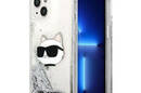 Karl Lagerfeld Liquid Glitter NFT Choupette Head - Etui iPhone 14 Plus (srebrny) - zdjęcie 1