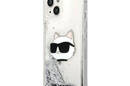 Karl Lagerfeld Liquid Glitter NFT Choupette Head - Etui iPhone 14 Plus (srebrny) - zdjęcie 2