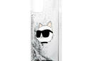 Karl Lagerfeld Liquid Glitter NFT Choupette Head - Etui iPhone 14 Plus (srebrny) - zdjęcie 6