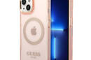 Guess Gold Outline Translucent MagSafe - Etui iPhone 14 Plus (r - zdjęcie 1