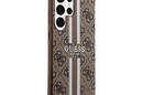 Guess 4G Printed Stripe - Etui Samsung Galaxy S23 Ultra (bršzowy) - zdjęcie 4