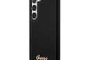 Guess Silicone Script Metal Logo - Etui Samsung Galaxy S23 (czarny) - zdjęcie 2