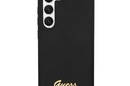 Guess Silicone Script Metal Logo - Etui Samsung Galaxy S23 (czarny) - zdjęcie 3
