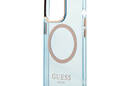 Guess Gold Outline Translucent MagSafe - Etui iPhone 13 Pro (niebieski) - zdjęcie 6