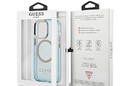 Guess Gold Outline Translucent MagSafe - Etui iPhone 13 Pro (niebieski) - zdjęcie 8