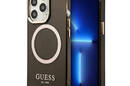 Guess Gold Outline Translucent MagSafe - Etui iPhone 13 Pro Max (czarny) - zdjęcie 1