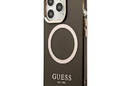 Guess Gold Outline Translucent MagSafe - Etui iPhone 13 Pro Max (czarny) - zdjęcie 2