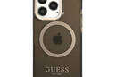 Guess Gold Outline Translucent MagSafe - Etui iPhone 13 Pro Max (czarny) - zdjęcie 3