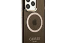 Guess Gold Outline Translucent MagSafe - Etui iPhone 13 Pro Max (czarny) - zdjęcie 4