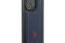 US Polo Assn Leather Stitch - Etui iPhone 14 Pro Max (granatowy) - zdjęcie 4