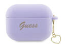 Guess Silicone Heart Charm - Etui AirPods Pro 2 (fioletowy) - zdjęcie 1