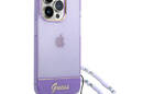 Guess Translucent Pearl Strap - Etui iPhone 14 Pro (fioletowy) - zdjęcie 3