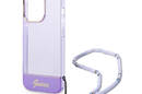 Guess Translucent Pearl Strap - Etui iPhone 14 Pro (fioletowy) - zdjęcie 5