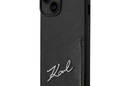 Karl Lagerfeld Signature Logo Cardslot - Etui iPhone 14 Plus (czarny) - zdjęcie 2