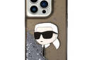 Karl Lagerfeld Liquid Glitter NFT Karl's Head - Etui iPhone 14 Pro (czarny) - zdjęcie 3