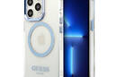 Guess Metal Outline Magsafe - Etui iPhone 13 Pro (przezroczysty / niebieski) - zdjęcie 1