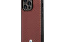BMW Leather Diamond Pattern - Etui iPhone 14 Pro (burgundowy) - zdjęcie 2
