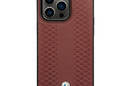 BMW Leather Diamond Pattern - Etui iPhone 14 Pro (burgundowy) - zdjęcie 3