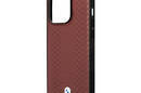 BMW Leather Diamond Pattern - Etui iPhone 14 Pro (burgundowy) - zdjęcie 6