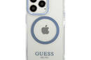 Guess Metal Outline Magsafe - Etui iPhone 13 Pro (przezroczysty / niebieski) - zdjęcie 3