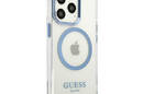Guess Metal Outline Magsafe - Etui iPhone 13 Pro (przezroczysty / niebieski) - zdjęcie 4