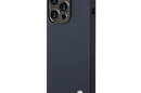 BMW Liquid Silicone Case Metal Logo - Etui iPhone 14 Pro (granatowy) - zdjęcie 2