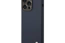 BMW Liquid Silicone Case Metal Logo - Etui iPhone 14 Pro (granatowy) - zdjęcie 4