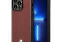 BMW Leather Diamond Pattern - Etui iPhone 14 Pro Max (burgundowy) - zdjęcie 1