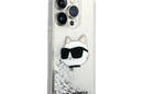 Karl Lagerfeld Liquid Glitter NFT Choupette Head - Etui iPhone 14 Pro Max (srebrny) - zdjęcie 4