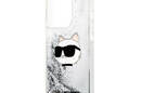 Karl Lagerfeld Liquid Glitter NFT Choupette Head - Etui iPhone 14 Pro Max (srebrny) - zdjęcie 6