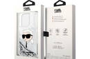 Karl Lagerfeld Liquid Glitter NFT Karl's Head - Etui iPhone 14 Pro (srebrny) - zdjęcie 8