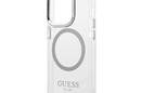 Guess Metal Outline MagSafe - Etui iPhone 14 Pro Max (przezroczysty / srebrny) - zdjęcie 6