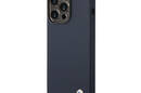 BMW Liquid Silicone Case Metal Logo MagSafe - Etui iPhone 14 Pro (granatowy) - zdjęcie 2