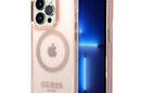 Guess Gold Outline Translucent MagSafe - Etui iPhone 14 Pro (r - zdjęcie 1