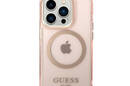 Guess Gold Outline Translucent MagSafe - Etui iPhone 14 Pro (r - zdjęcie 3
