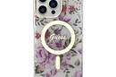Guess Flower MagSafe - Etui iPhone 14 Pro (Przezroczysty) - zdjęcie 3