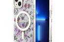 Guess Flower MagSafe - Etui iPhone 14 Plus (Przezroczysty) - zdjęcie 1