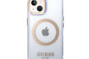 Guess Gold Outline Translucent MagSafe - Etui iPhone 14 (fioletowy) - zdjęcie 3