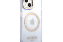 Guess Gold Outline Translucent MagSafe - Etui iPhone 14 (fioletowy) - zdjęcie 4