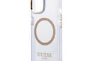 Guess Gold Outline Translucent MagSafe - Etui iPhone 14 (fioletowy) - zdjęcie 6