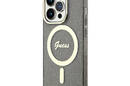 Guess Glitter Gold MagSafe - Etui iPhone 14 Pro (Czarny) - zdjęcie 2