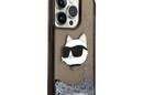 Karl Lagerfeld Liquid Glitter NFT Choupette Head - Etui iPhone 14 Pro Max (czarny) - zdjęcie 4